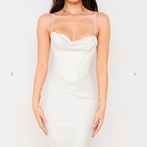 House of CB Cream MYRNA CORSET Midi Dress